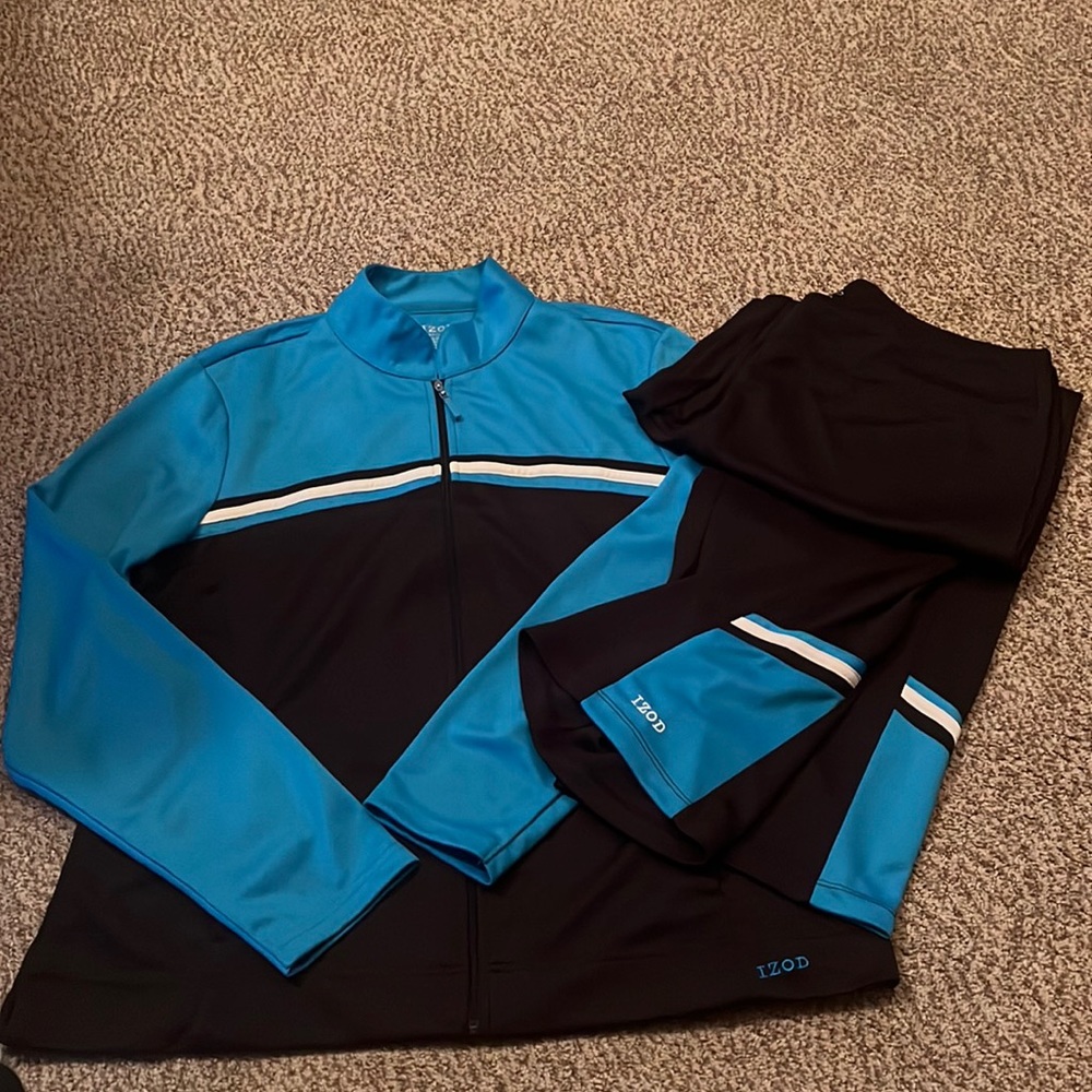 Ladies IZOD 2 piece Jacket and Pant Warm Up, Size XL